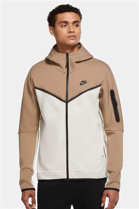 nike tech brown and white.